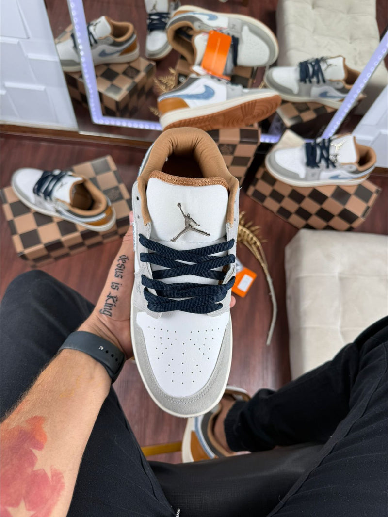 Nike Jordan Low / Colab Louis Vuitton ' Cinza/ jeans/caramelo' - 38 ao 43
